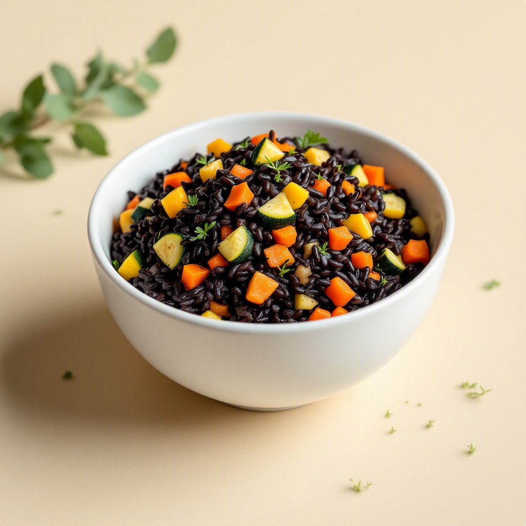 Riso Venere con Verdure