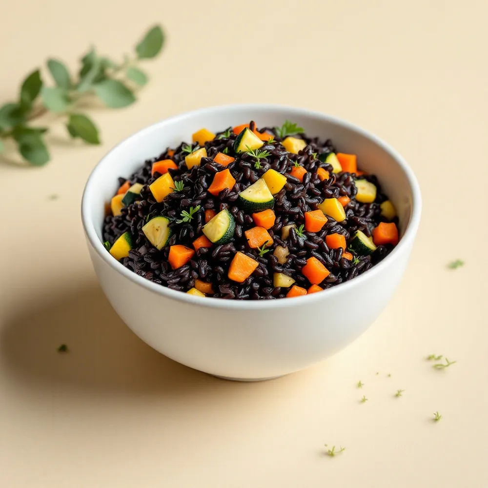 Riso Venere con Verdure