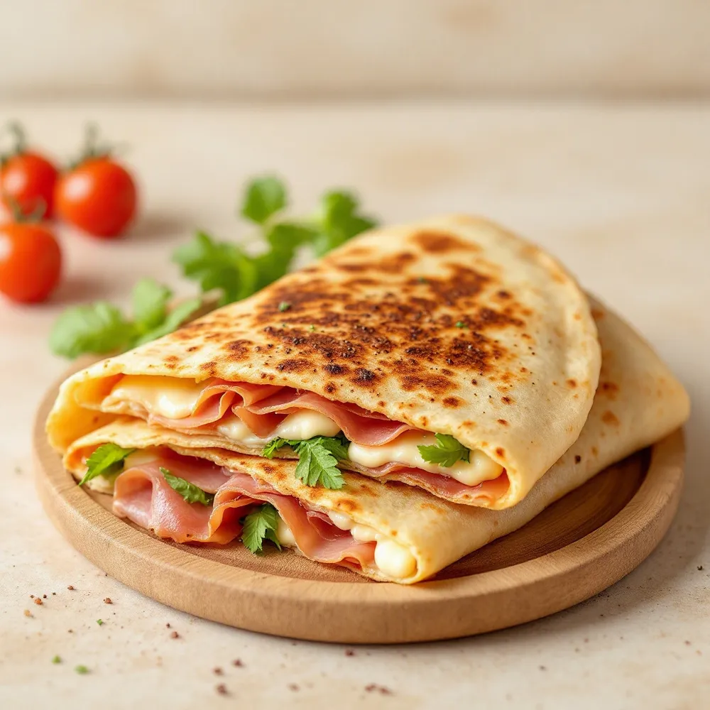 Piadina Crudo e Squacquerone